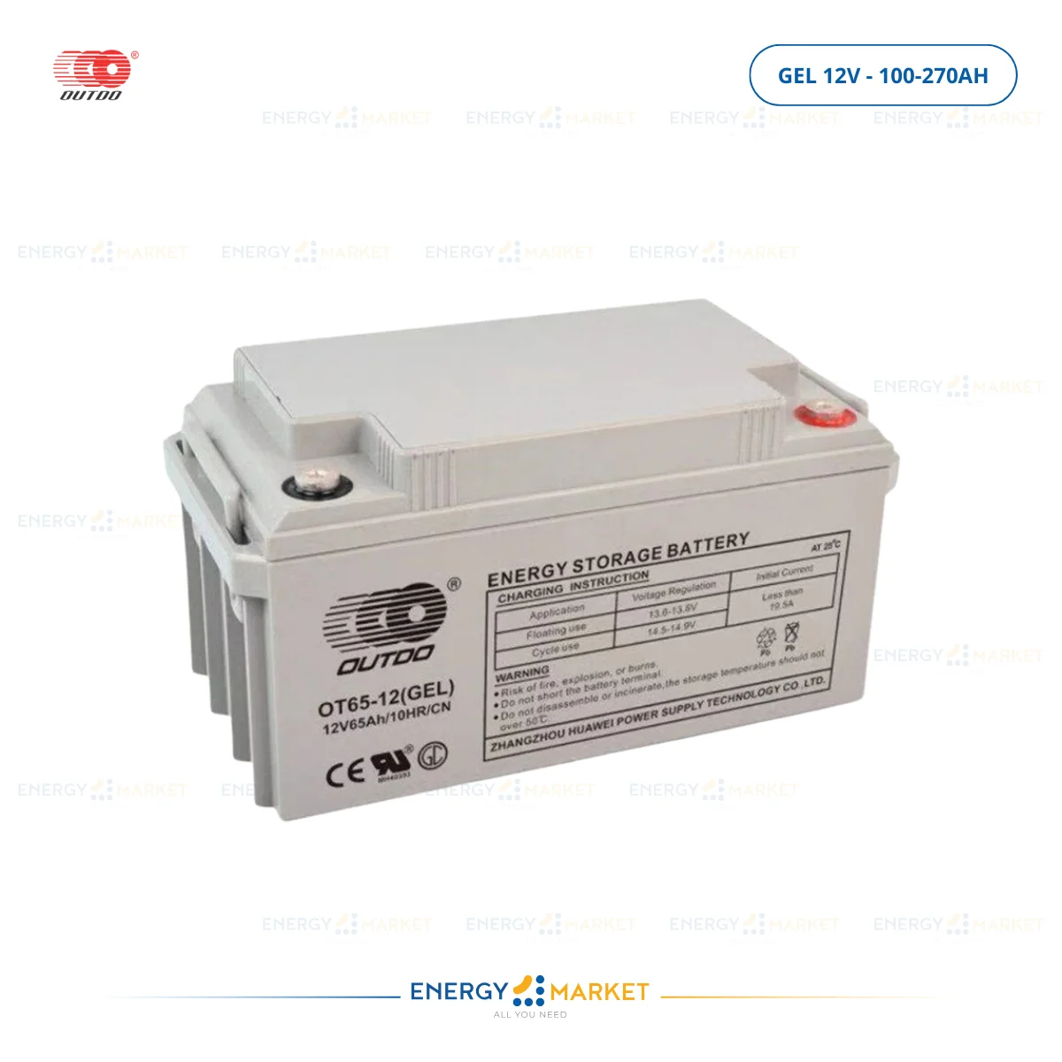 Batterie solaire OUTDO GEL 12V