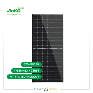 Panneau solaire Jinko Solar 570-590 Watt Tiger Neo N-Type 72HL4-(V)