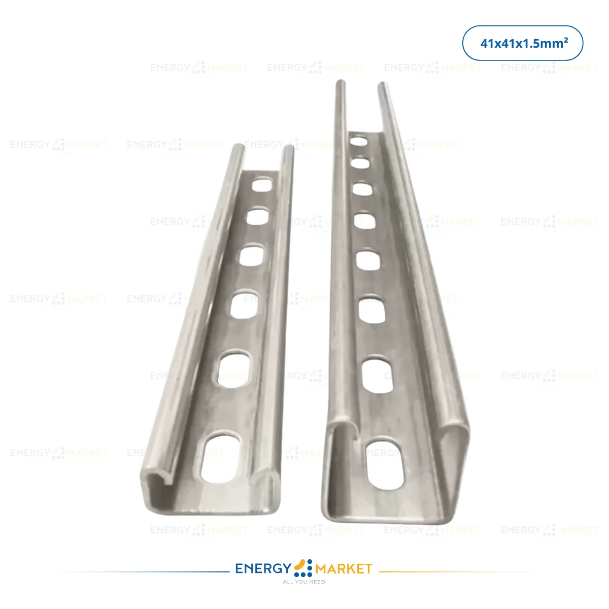 Rail Perforé en Acier 41×41×1,5 mm – Support Structurel & Montage