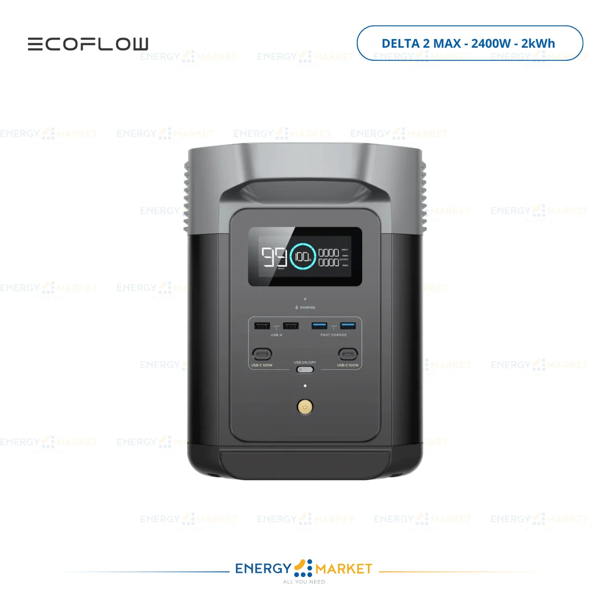 Station énergie portable EcoFlow DELTA 2 MAX (2400W / 2kWh)