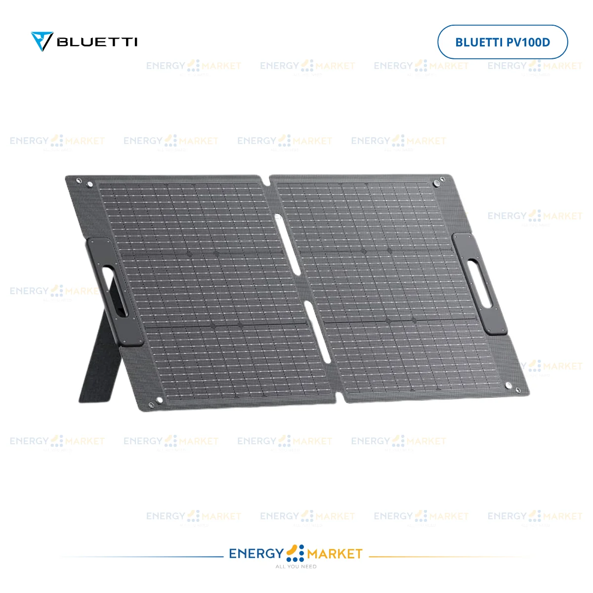 BLUETTI PV100D – Panneau solaire pliable 100W, monocristallin, rendement 23,4%, portable MC4