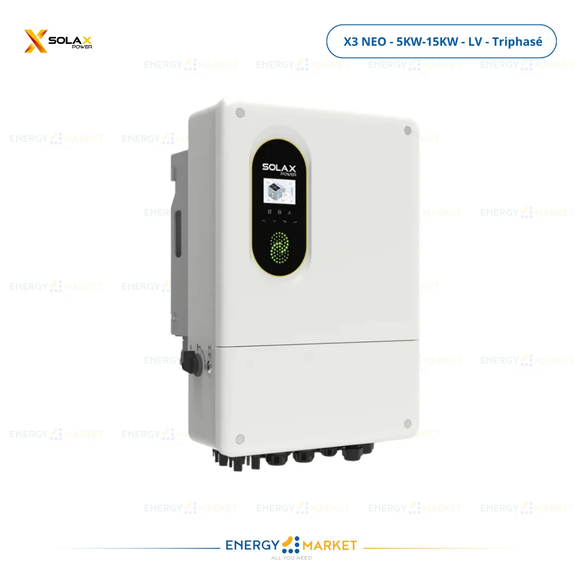 Onduleur hybride triphasé SolaX X3-NEO 5K LV – 5kW basse tension haute performance