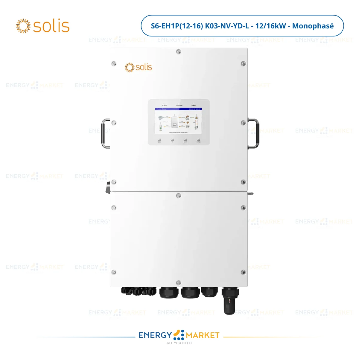 Onduleur Hybride Solis S6 Monophasé LV (12–16kW) – Batterie 48V Haute Puissance