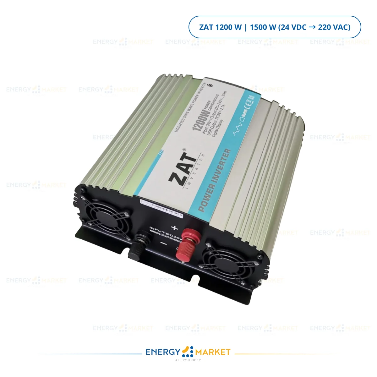 Convertisseur ZAT 1200W | 1500W 24 VDC to 220 VAC