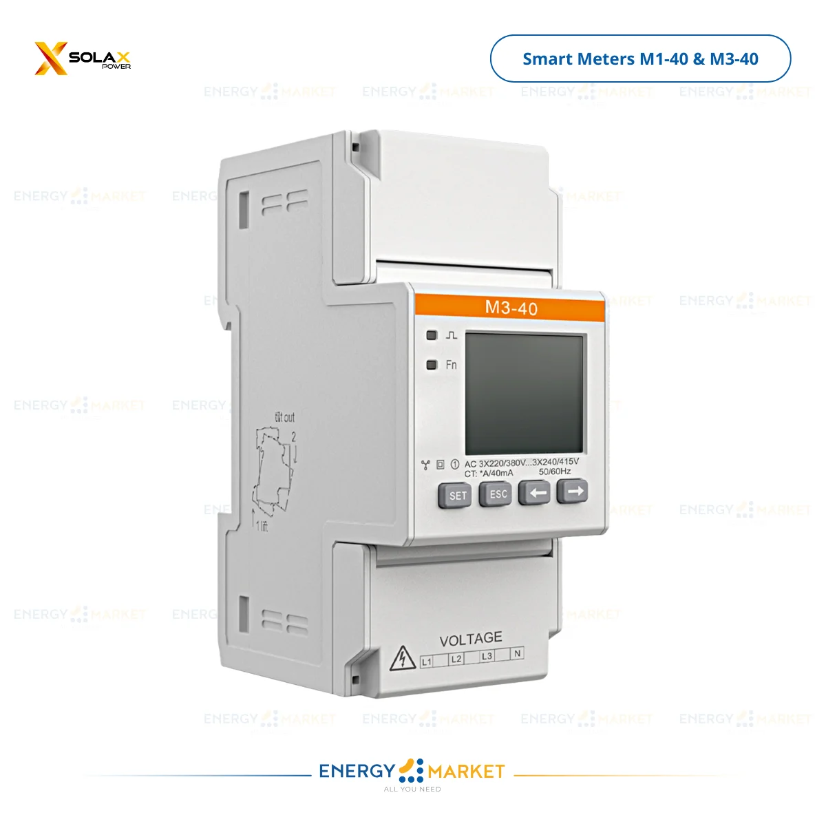 Smart Meters M1-40 & M3-40 – Compteurs d’Énergie Intelligents SolaX